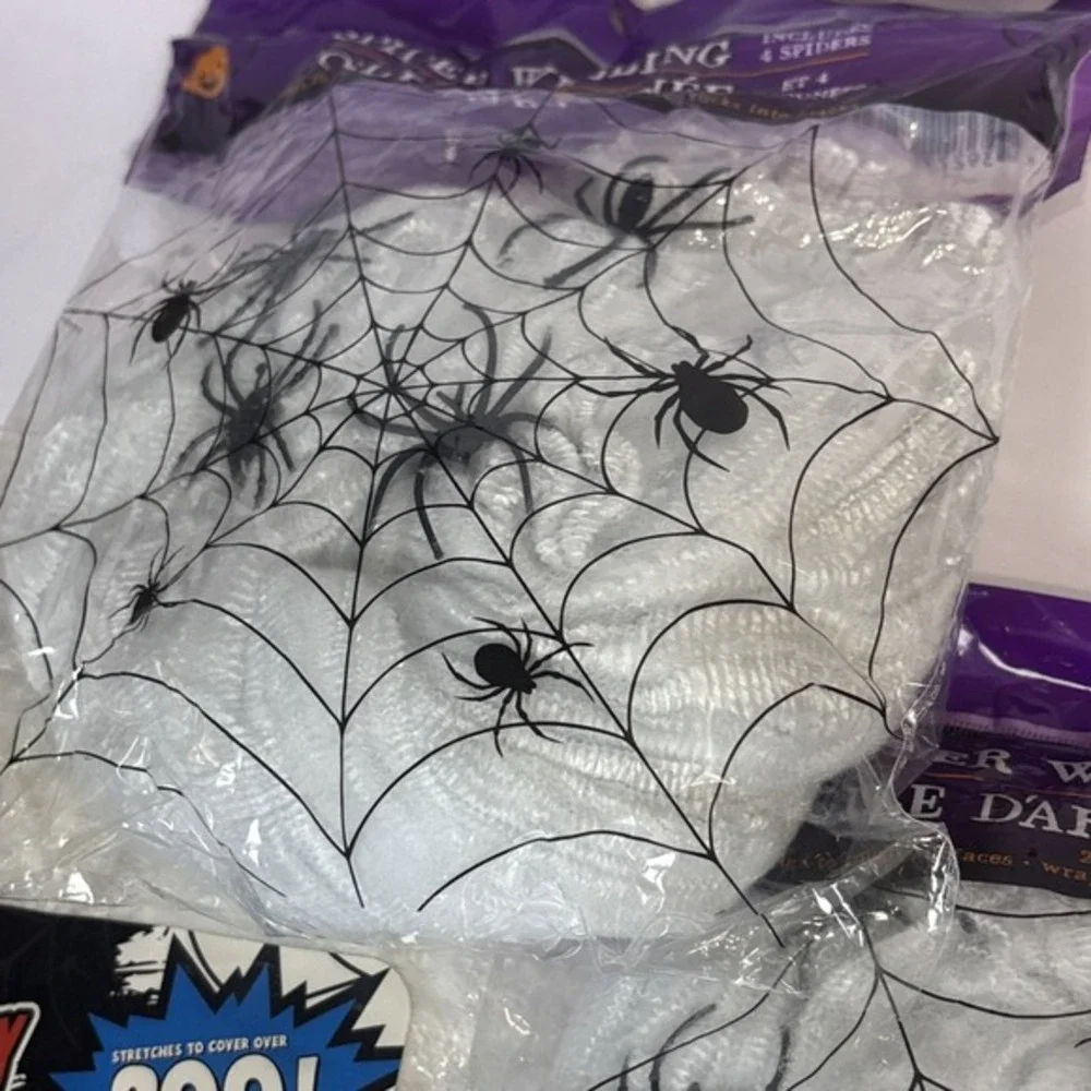 Halloween Party Supplies Bundle I Smell Children Plates Cups Spider Web‎ Decor